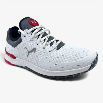 PUMA Alphacat Love Golf H8 Golf White Silver Ski Patrol Mens Waterproof Shoes