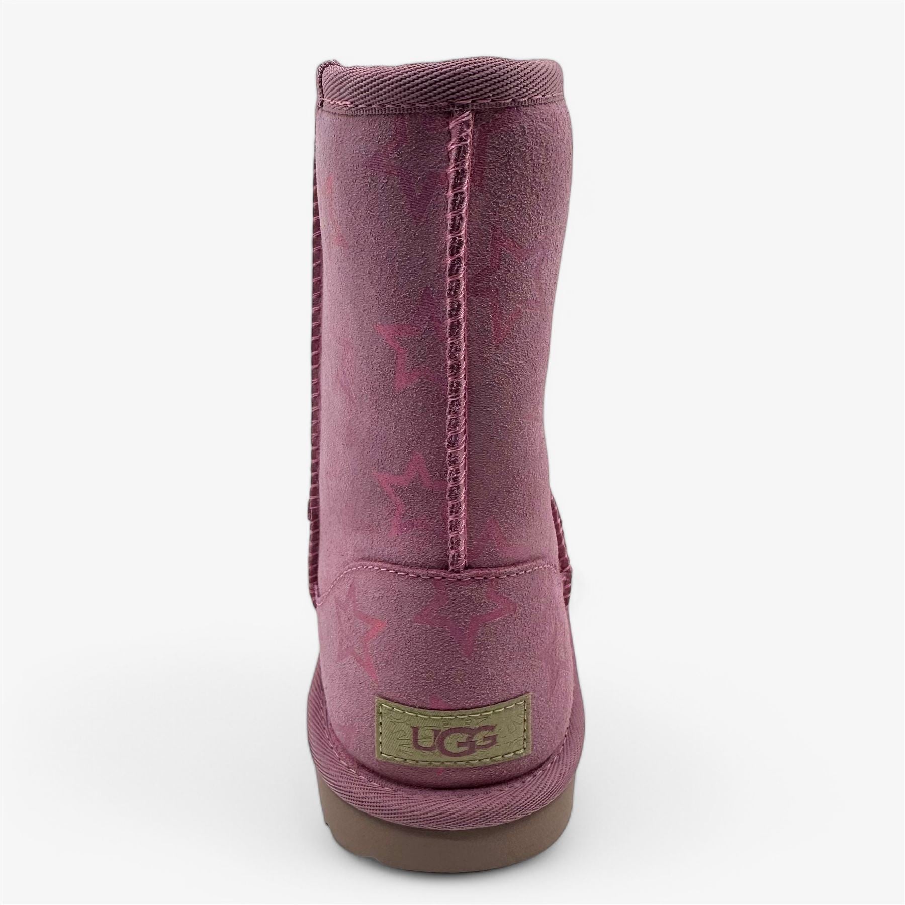 UGG Classic II Iridescent Star Orchid Pink Kids Girls Size 5 Shearling Style