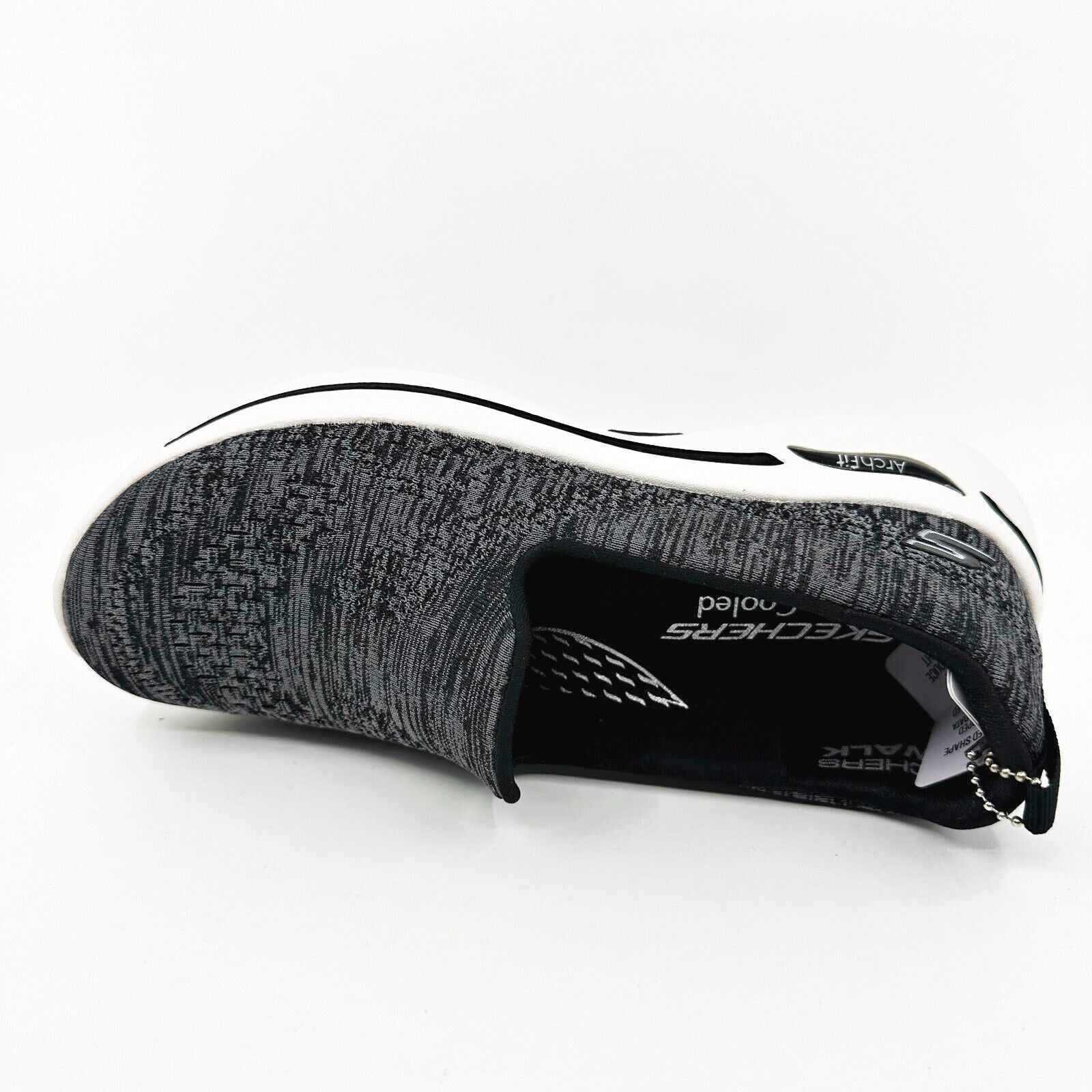 Skechers Go Walk Arch Fit Finley Black White Womens Size 6.5 Slip On Shoes