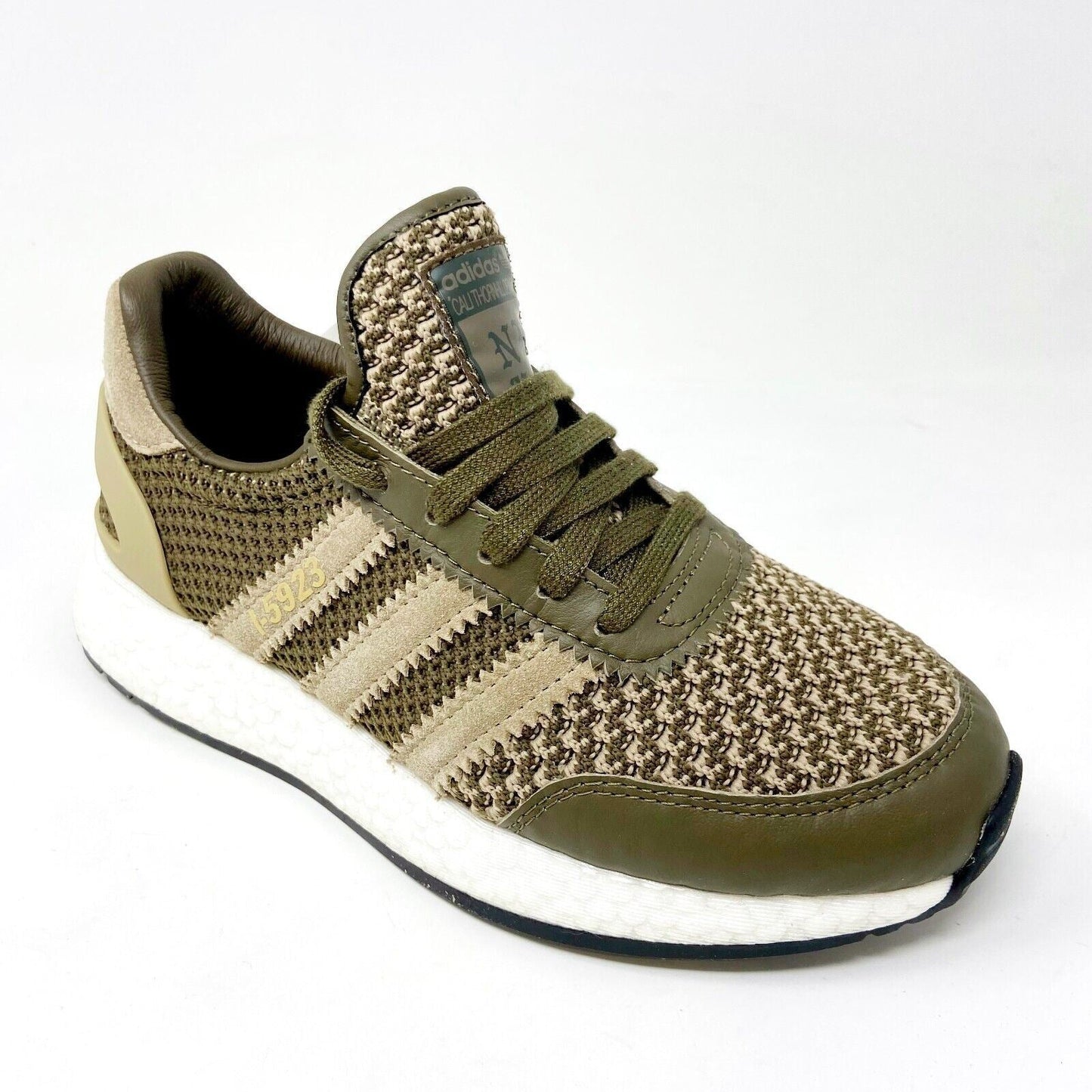 Adidas I-5923 NBHD Neighborhood Olive White Mens Running Sneakers B37343