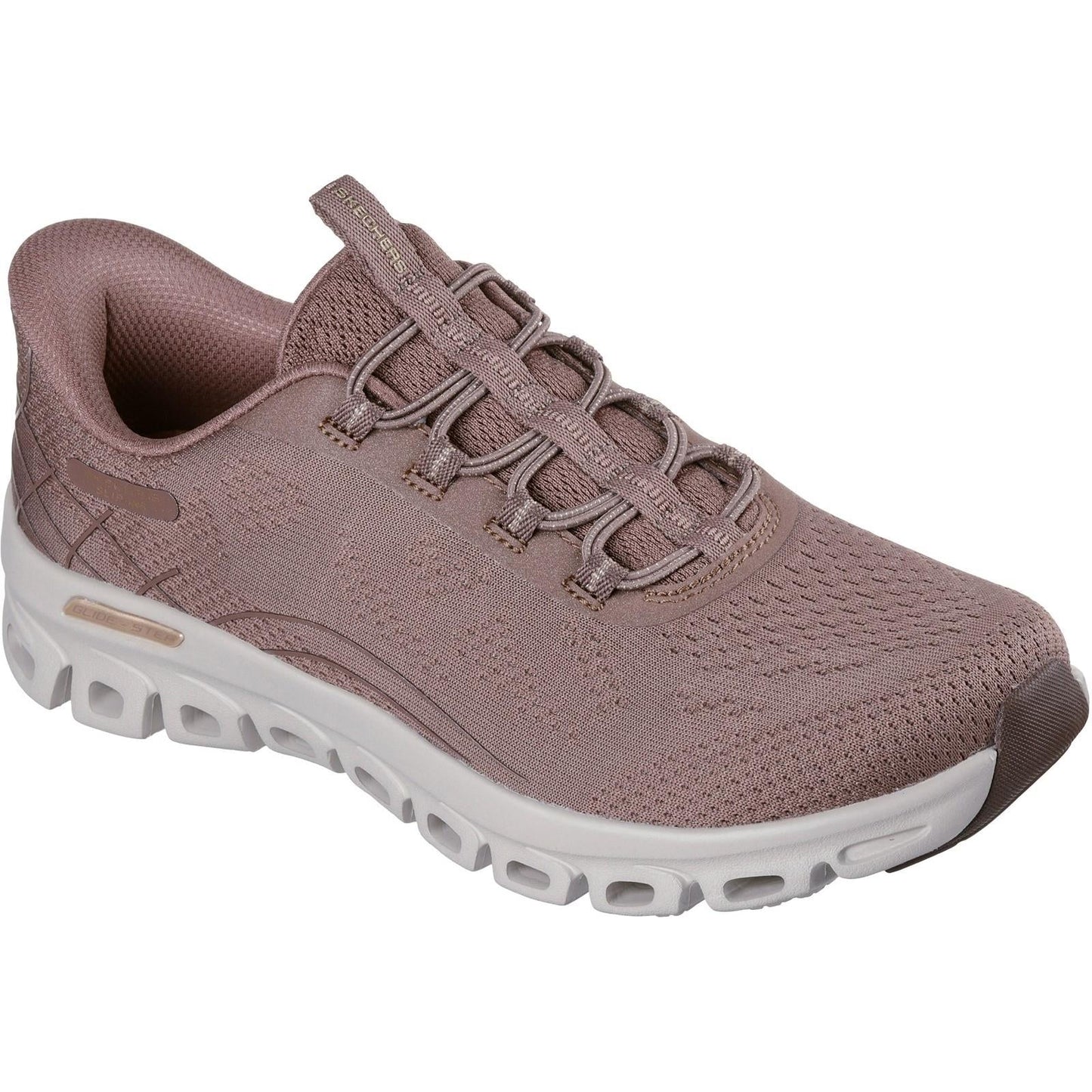 Women's Wide Fit Skechers 104750 Slip-ins Glide Step Elevate Amaze Trainers
