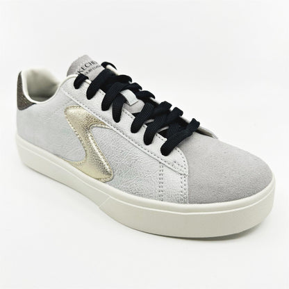 Skechers Eden LX Glimpse Of Glitter Light Gray Black Womens  Athletic Sneakers