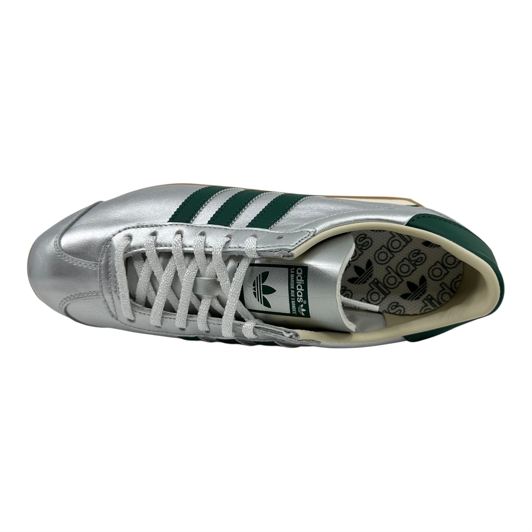 Adidas Country OG Silver Metallic Collegiate Green Womens Athletic Sneaker