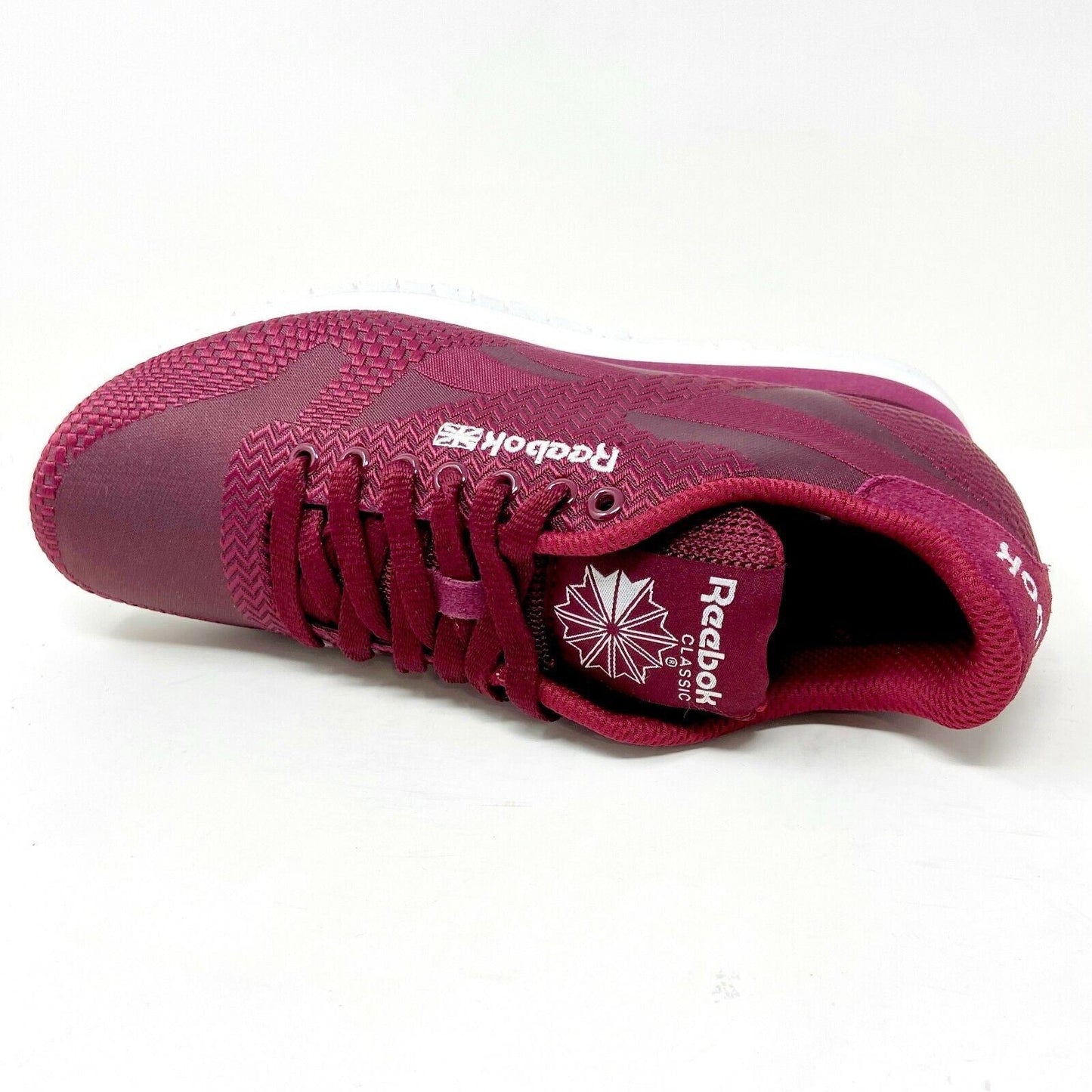 Reebok Classic Runner Jacquard Burgundy Mens 6 Womens 7.5 V66662