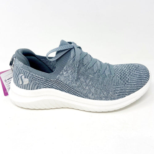 Skechers Girls Ultra Flex 2.0 Classic Jump Gray Kids Athletic Sneakers
