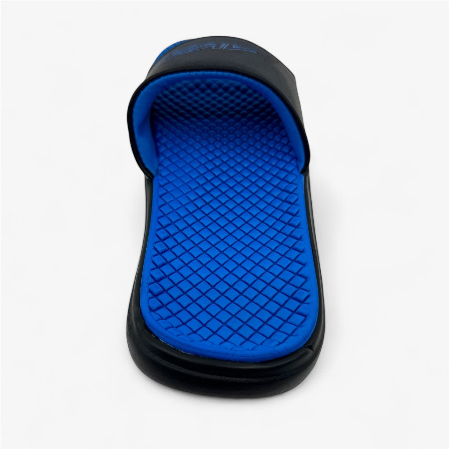 Avia Dual Density Slide Jet Black Ibiza Blue Kids Boys Sandal Slide