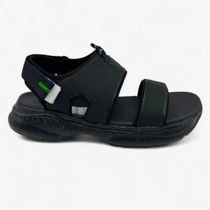 Avia Avi Atlantic Jet Black White Green Mens Sandal Slip-On