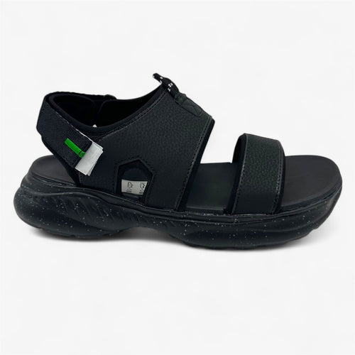 Avia Avi Atlantic Jet Black White Green Mens Sandal Slip-On