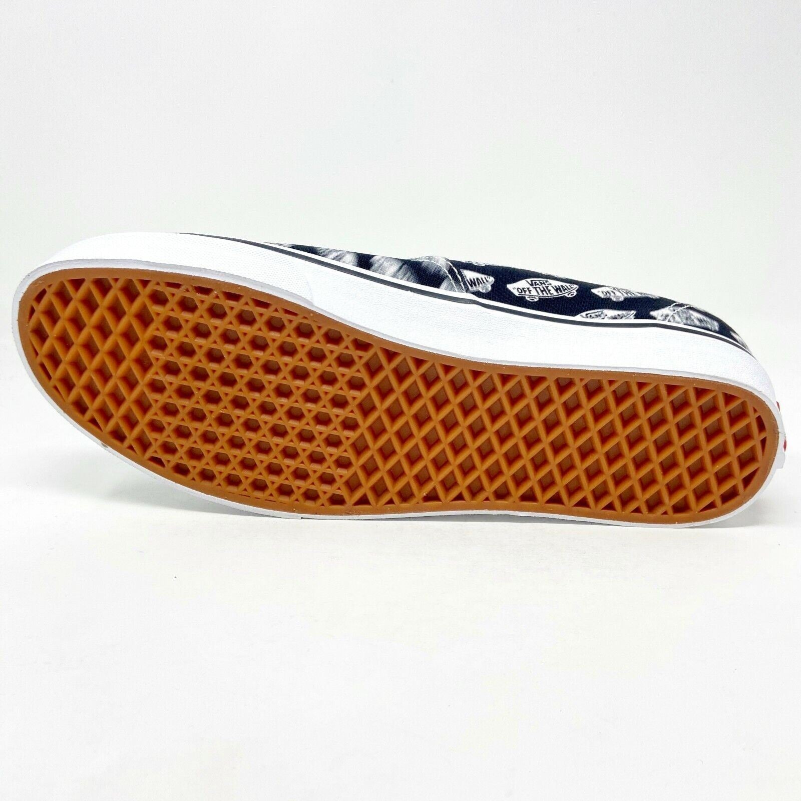 Vans Authentic (Blue Boards) Black True White Faded Logo Womens Casual Shoes