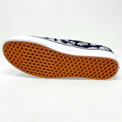 Vans Authentic (Blue Boards) Black True White Faded Logo Womens Casual Shoes
