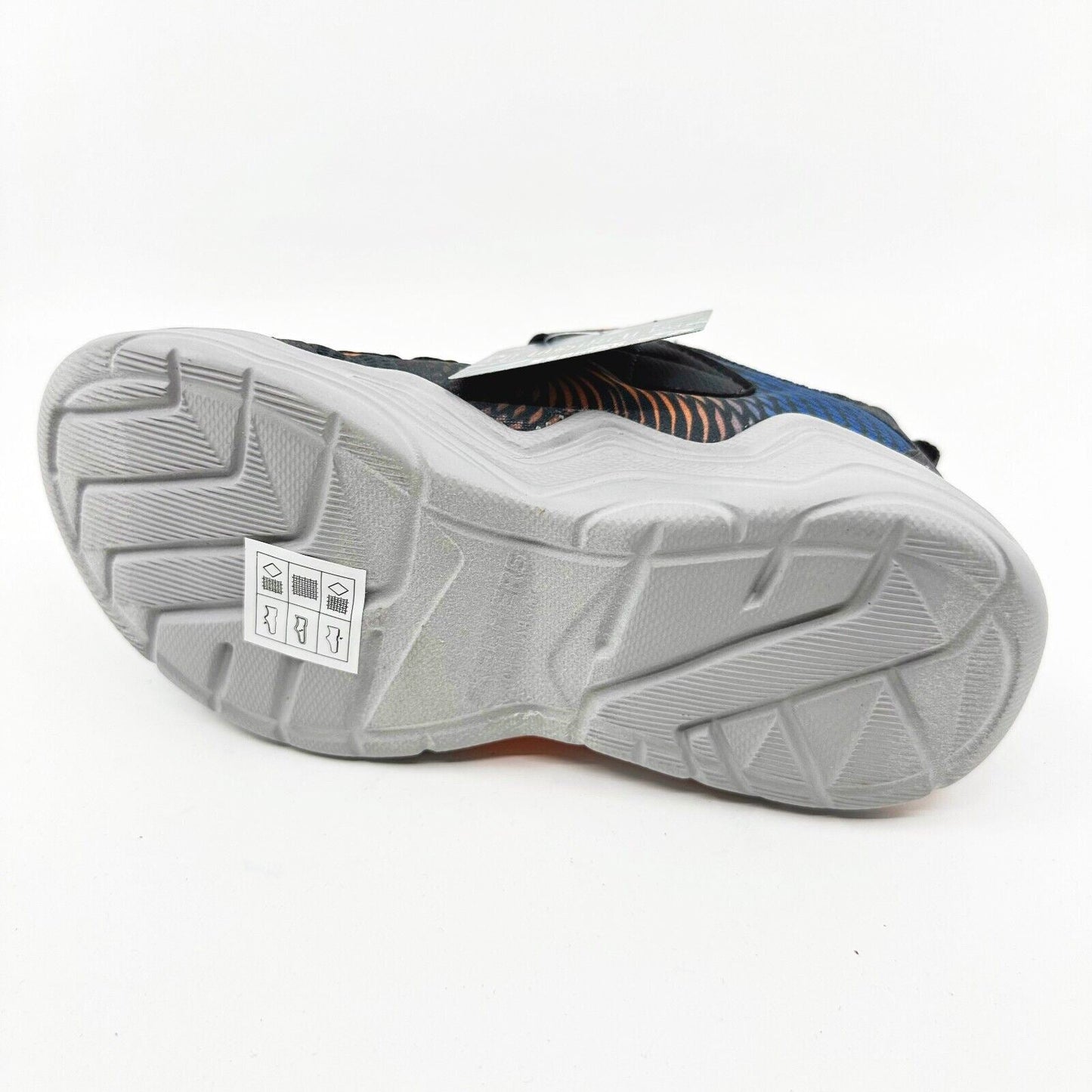 Skechers S Lights Erupters IV Charcoal Orange Kids Boys Size 11.5 Sneakers
