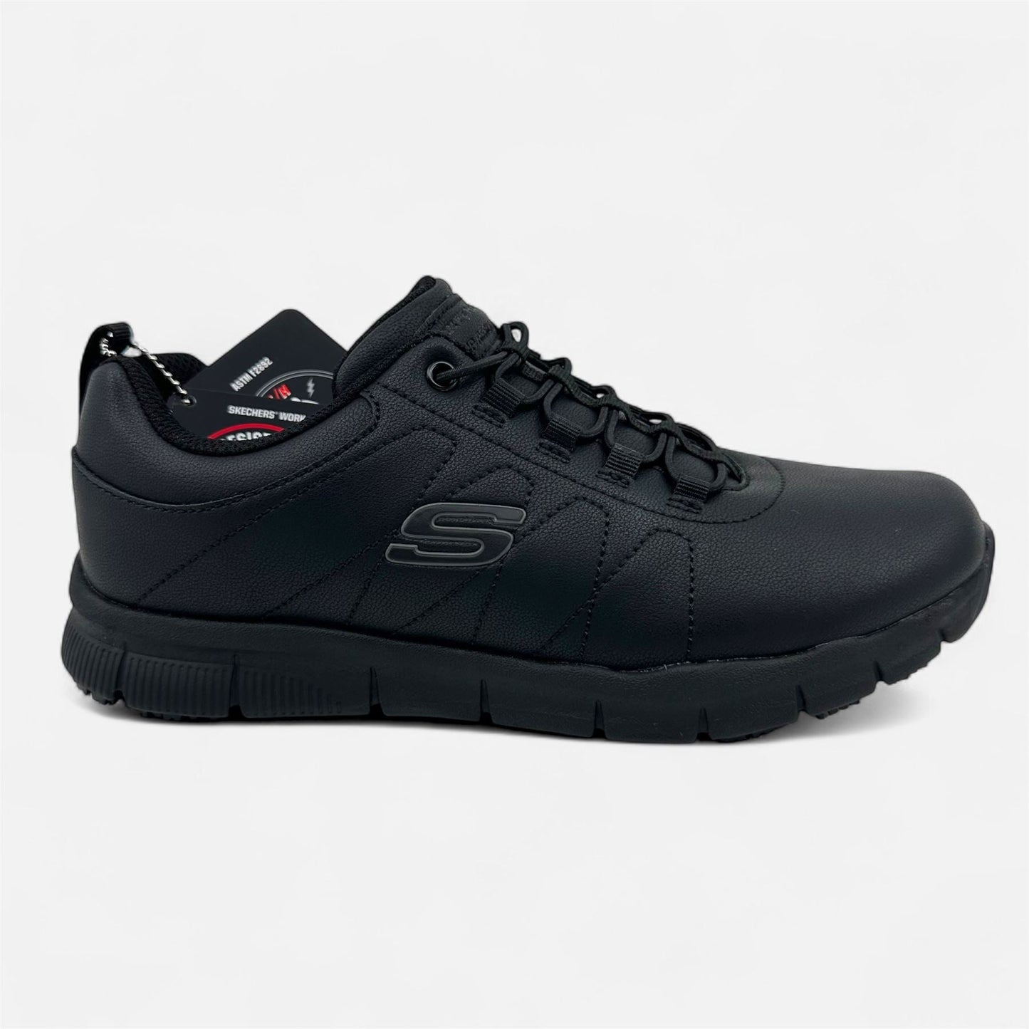 Skechers Nampa Beja Black Womens Electrical Hazard Slip Resistant Sneaker