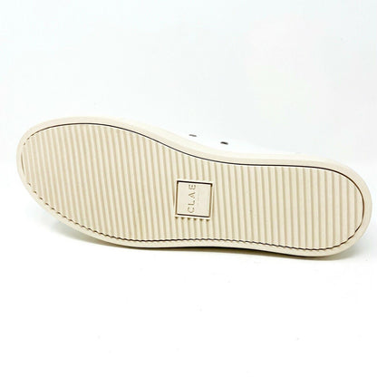 Clae Herbie SP White Milled Leather Mens Premium Casual Sneakers