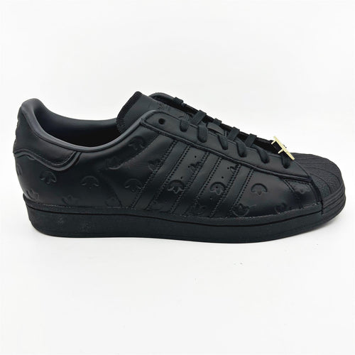Adidas Superstar Core Black Debossed Carbon Mens Athletic Sneakers