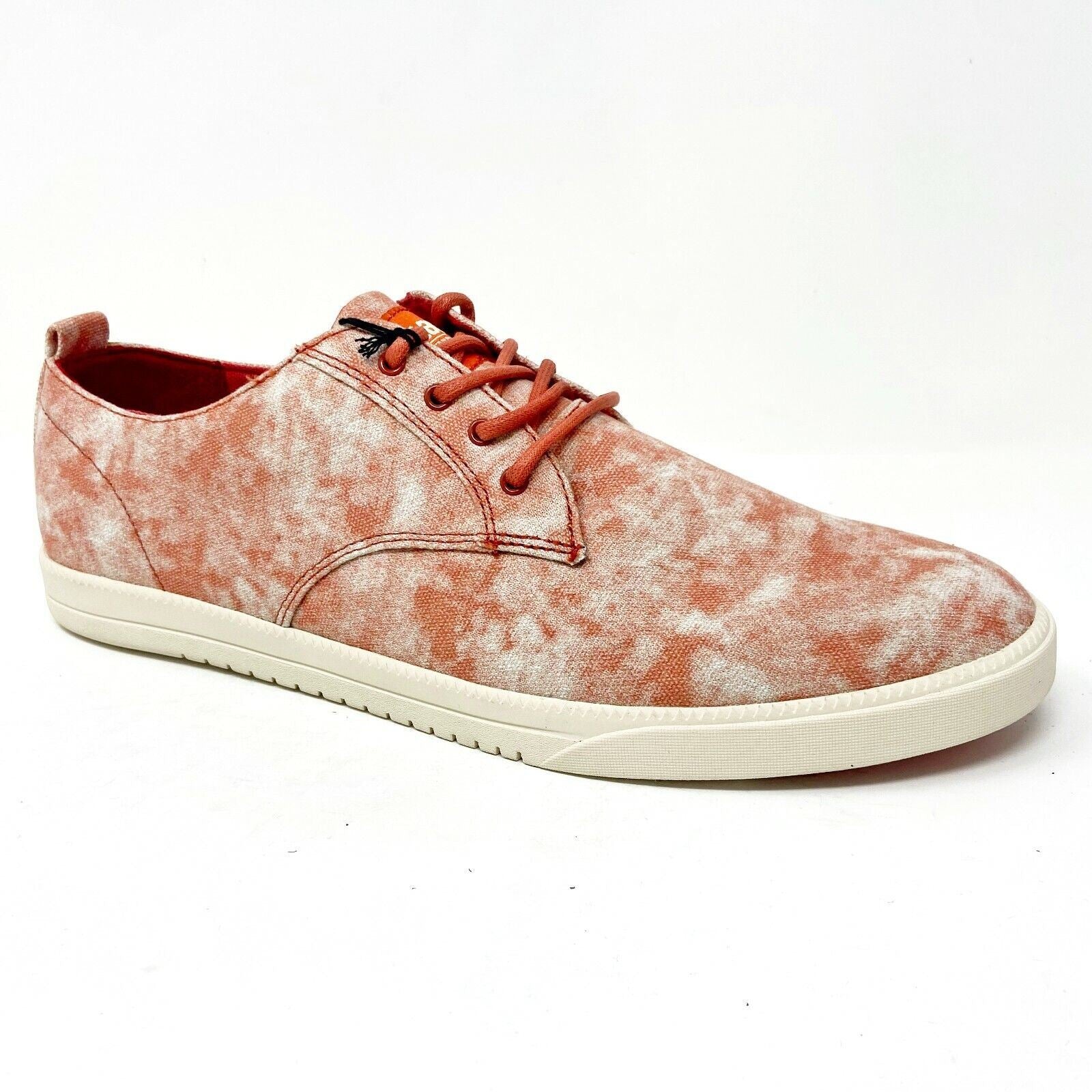 Clae Ellington Textile Fire Tie Dye Canvas Mens Premium Casual Shoes Sneakers