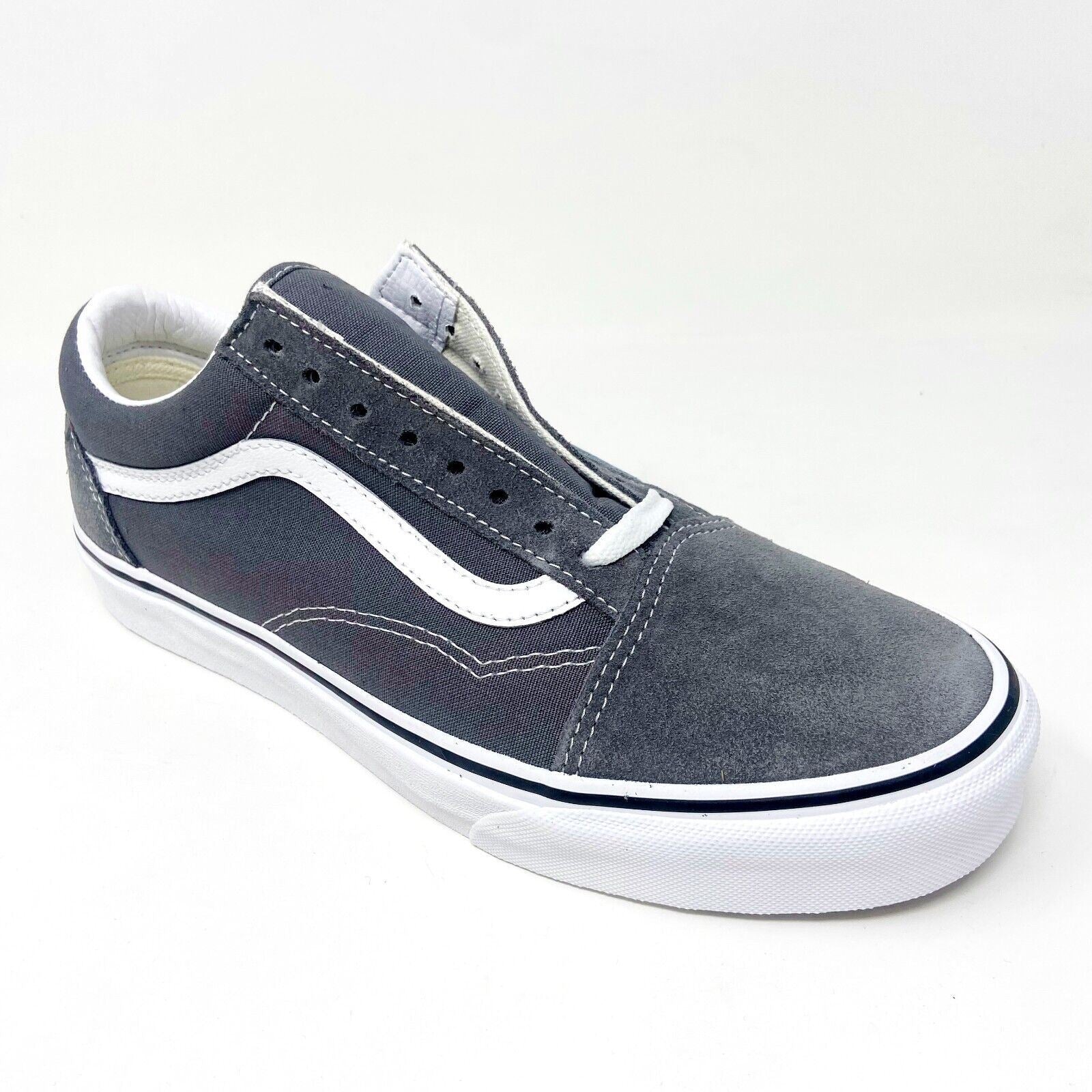 Vans Old Skool Pewter True White Classic Womens Casual Sneakers