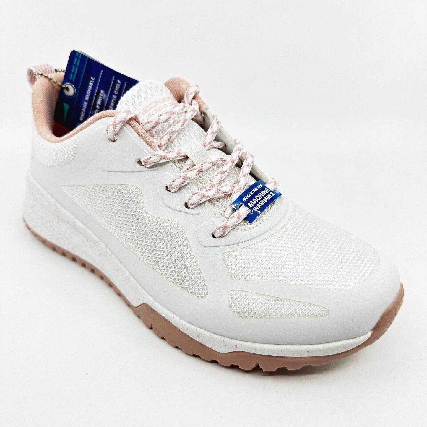 Skechers Bobs Squad 3 Star Flight White Light Pink Womens Size 6.5