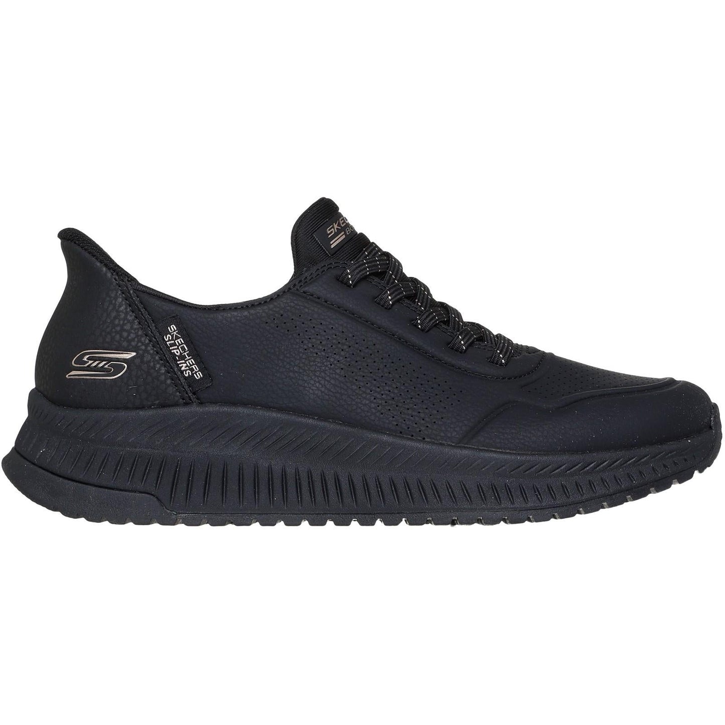 Women's Wide Fit Skechers 117740 Slip-ins Bobs Squad 4 Key Look Trainers