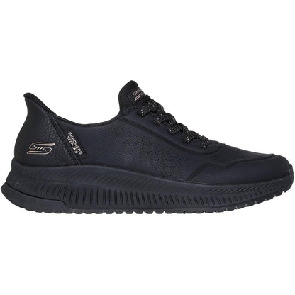 Women's Wide Fit Skechers 117740 Slip-ins Bobs Squad 4 Key Look Trainers
