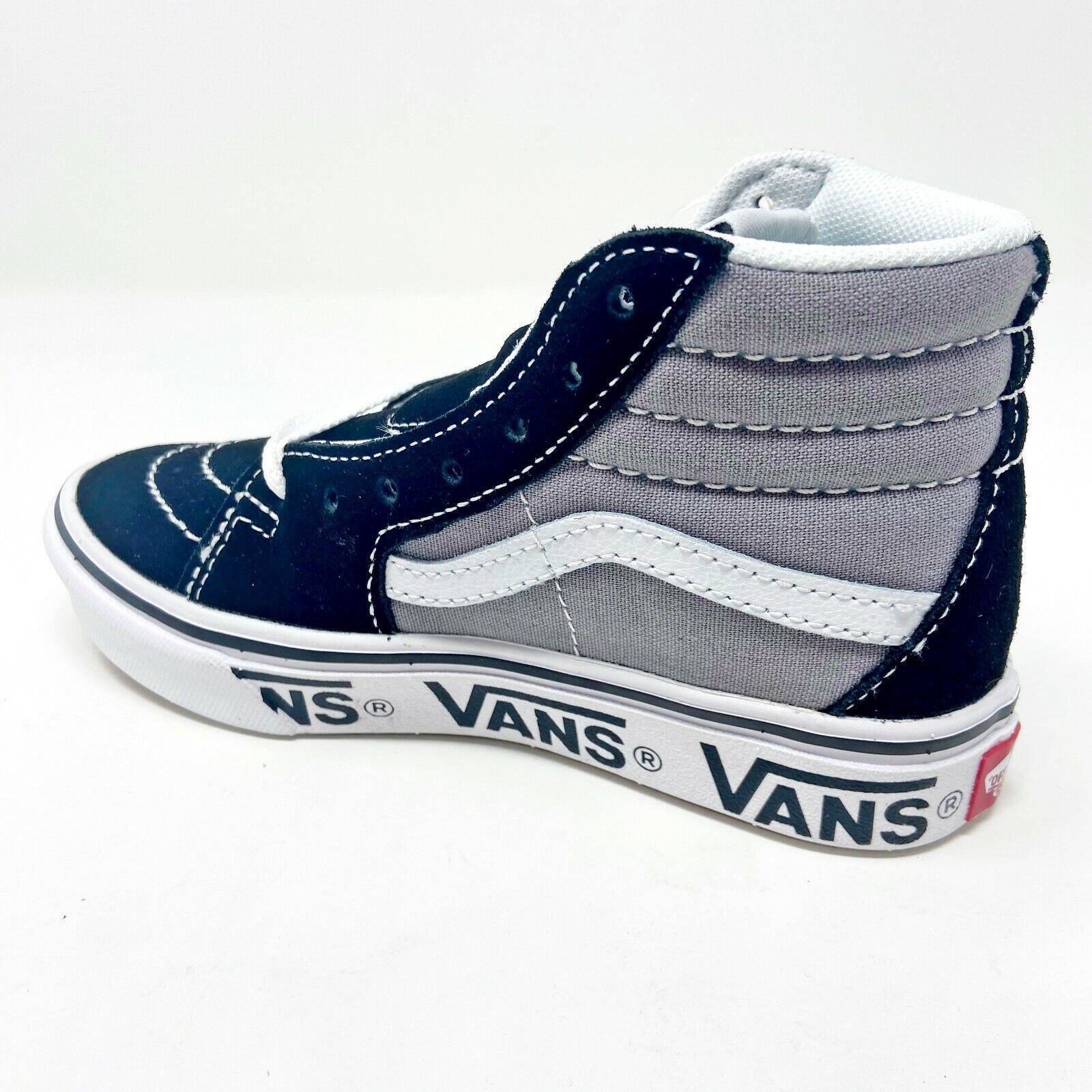 Vans Sk8 Hi Comfycush (Tape Mix) Black Frost Grey Kids Casual Shoes