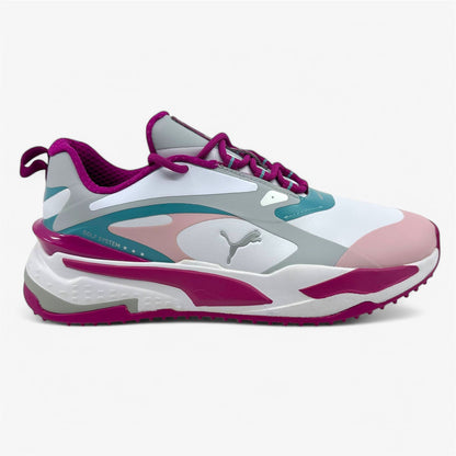 PUMA GS Fast White Chalk Pink Porcelain Womens Waterproof Golf Shoes