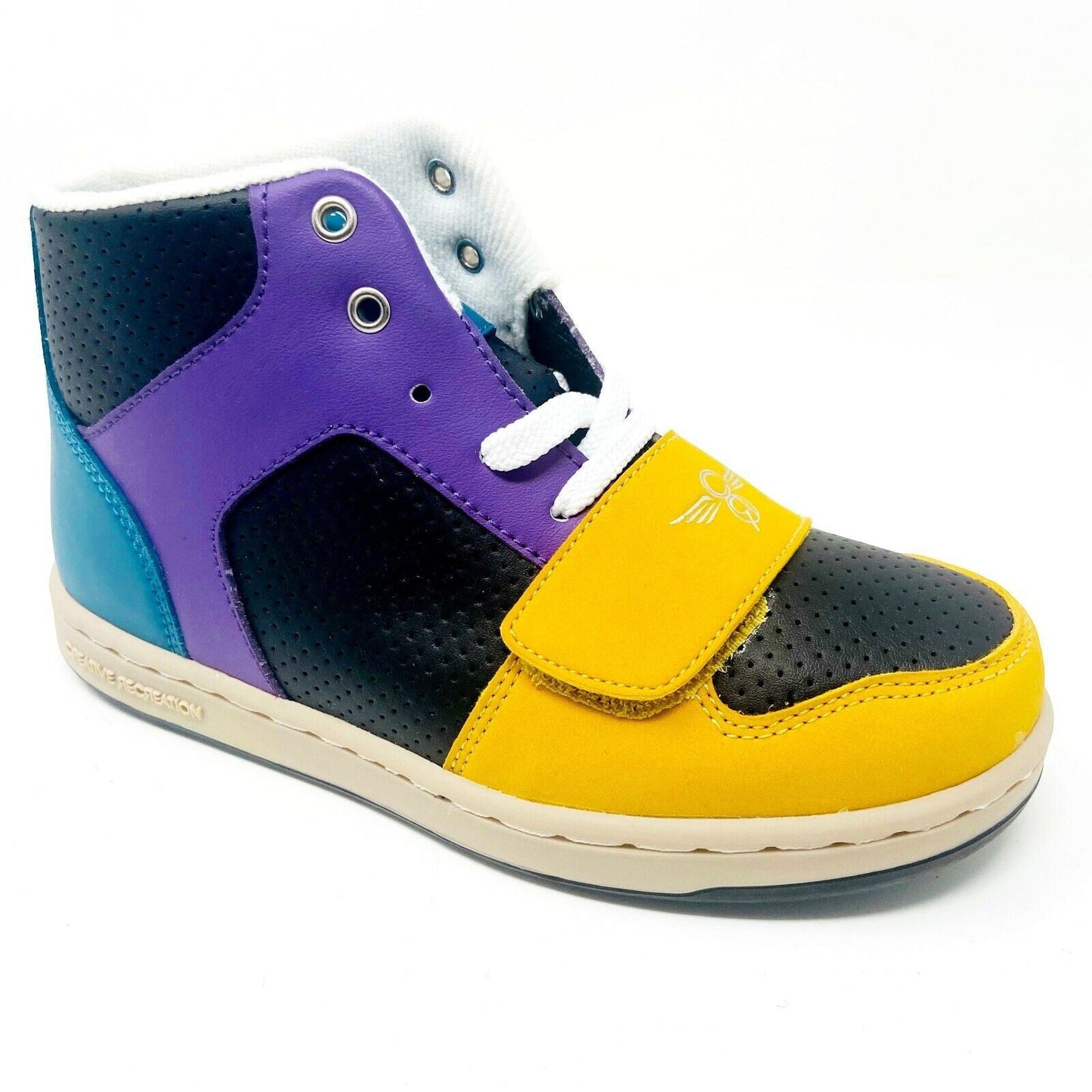 Creative Recreation Cesario Black Purple Teal Wheat Youth Kids Sneakers