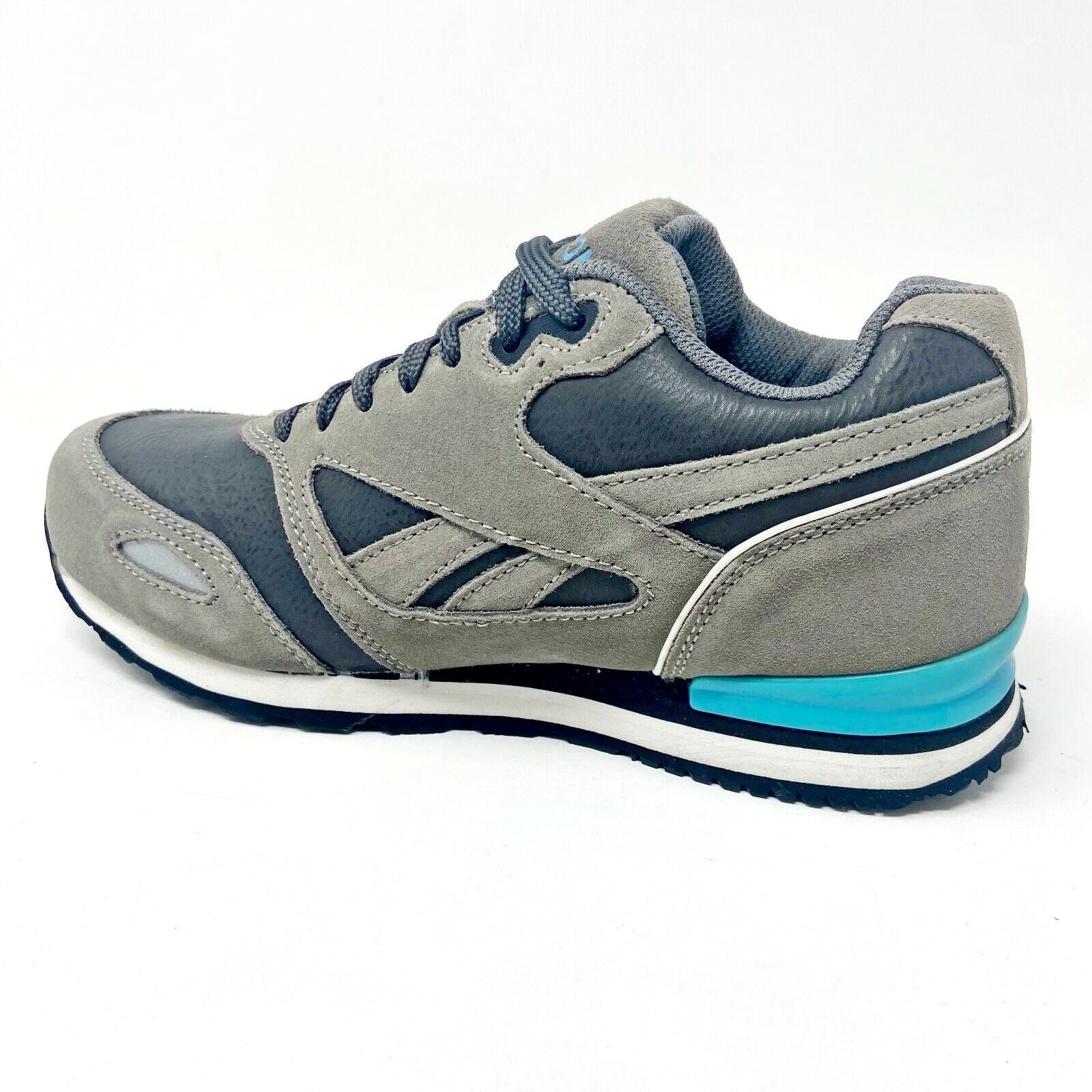 Reebok Work Prelaris Grey Blue Retro Womens Size 7.5 Wide Comp Toe Shoes SRB977