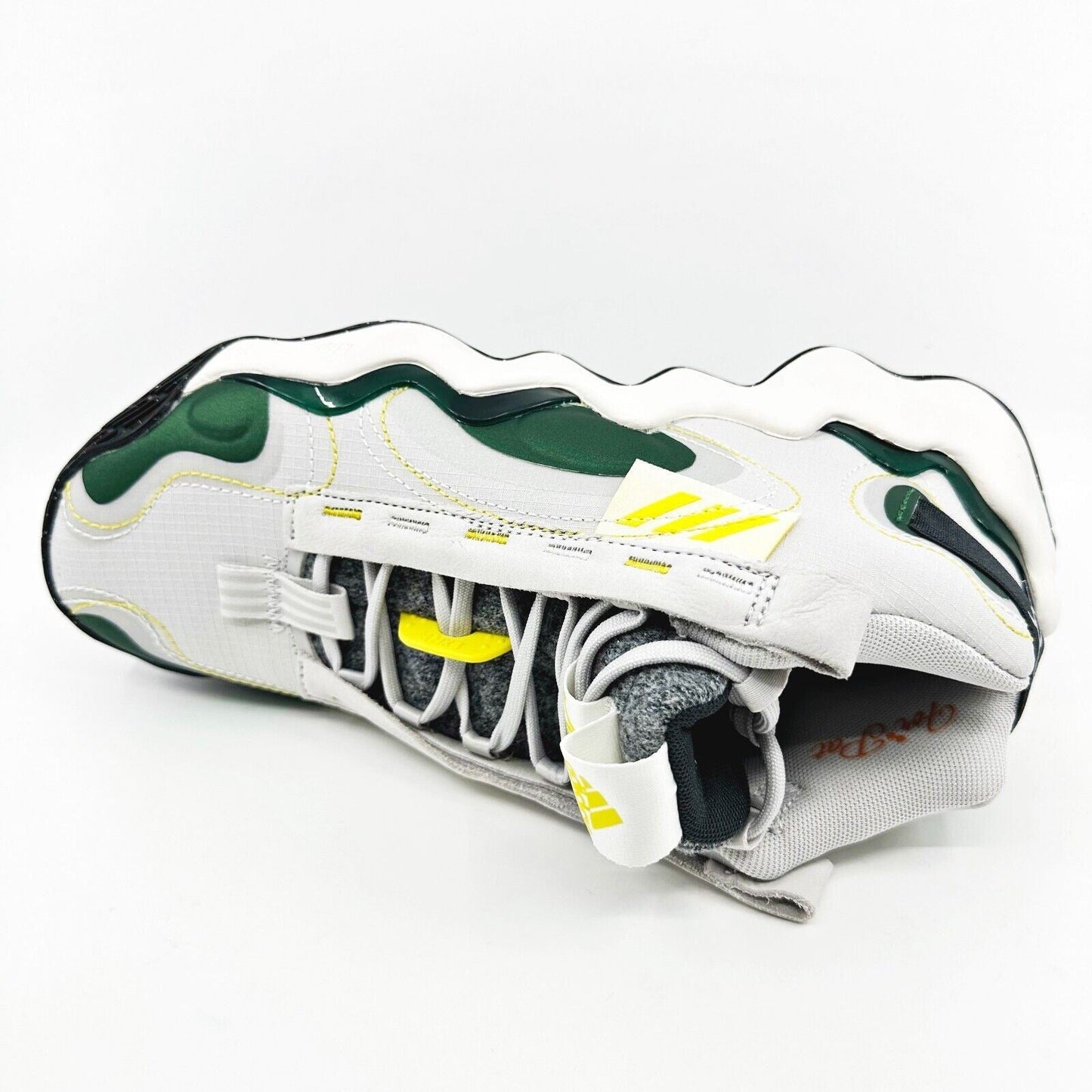 Adidas Exhibit B Mid Candace Gray Green Womens Basketball Sneakers GZ2378