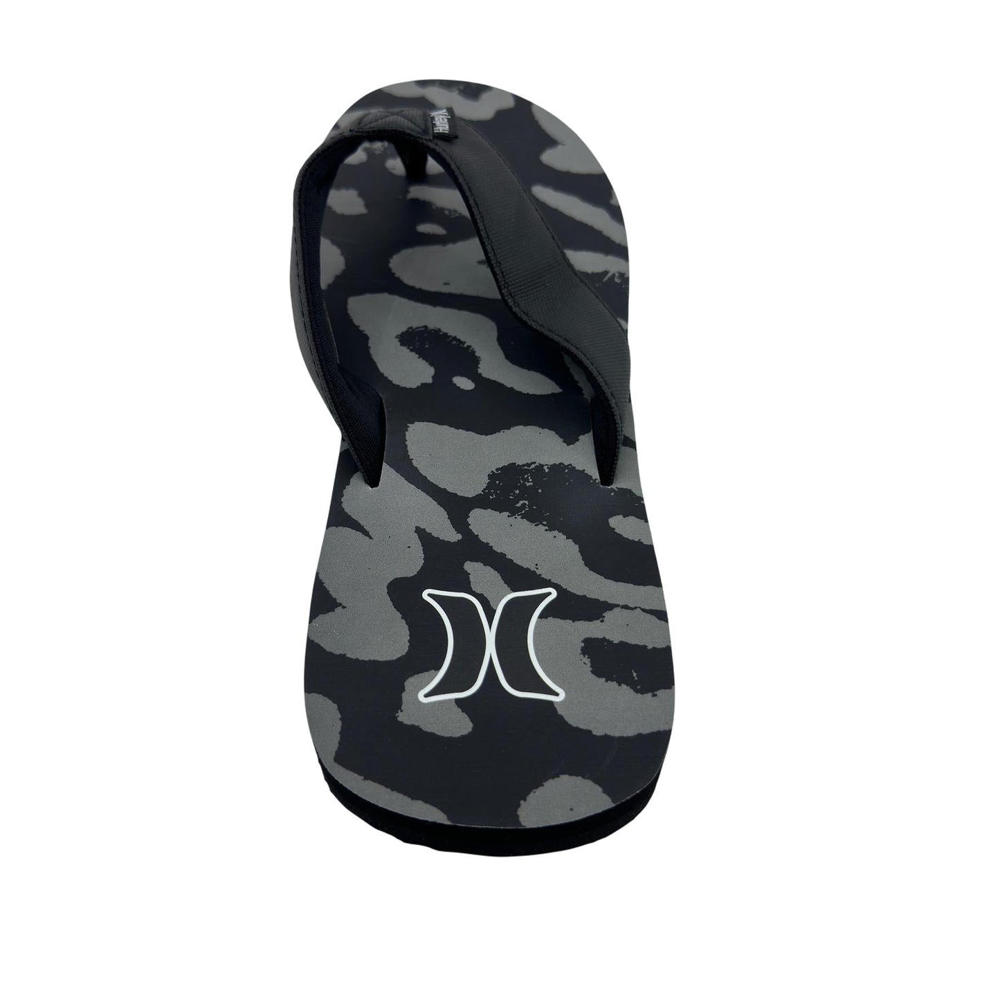 Hurley Logo Black Combo Gray Mens Sandal Pool Beach Flip Flop