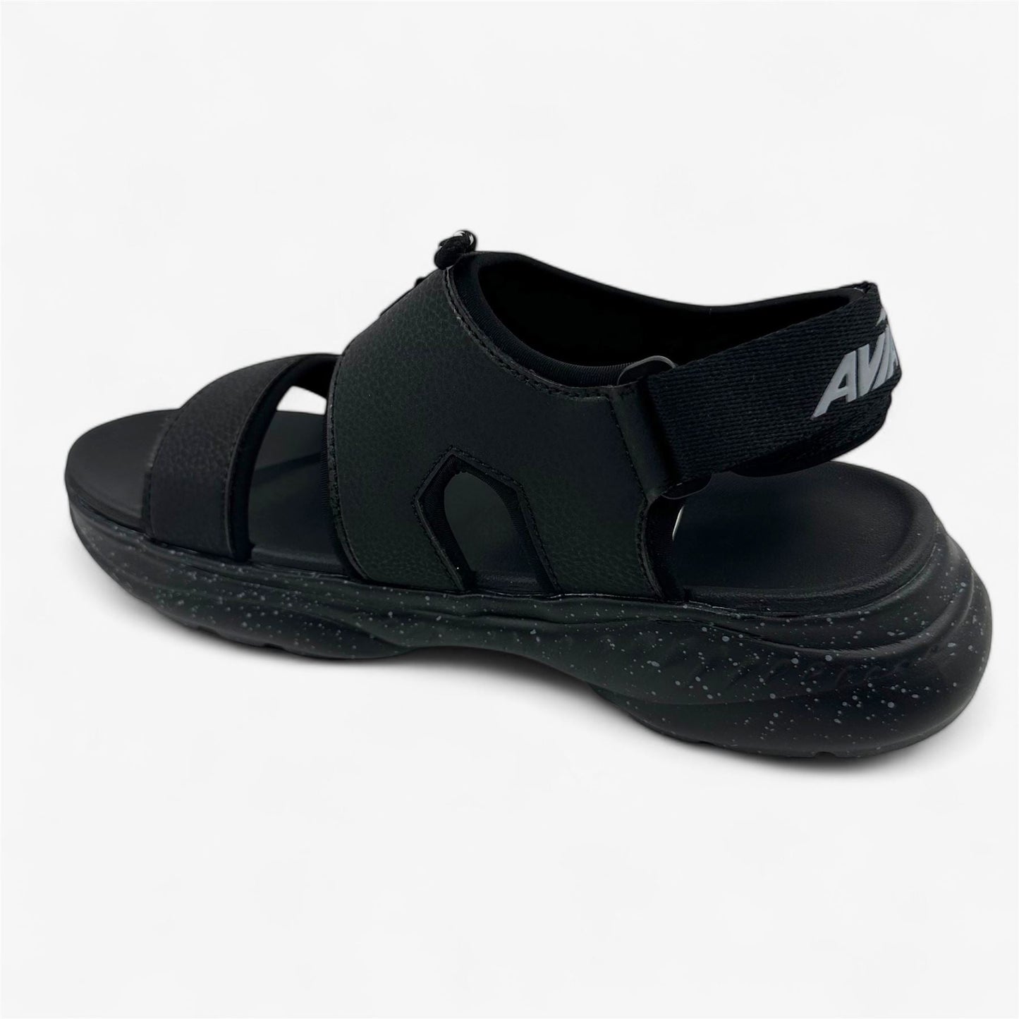 Avia Avi Atlantic Jet Black White Green Mens Sandal Slip-On