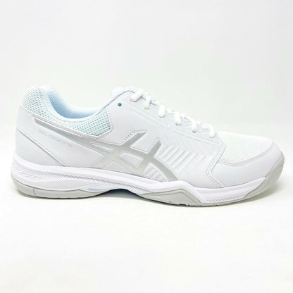 Asics Gel-Dedicate 5 White Silver Womens Tennis Court Shoes E757Y 0193