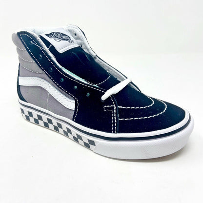 Vans Sk8 Hi Comfycush (Tape Mix) Black Frost Grey Kids Casual Shoes