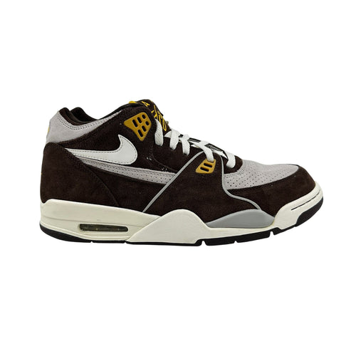 Nike Air Flight '89 A Dark Cinder Brown Yellow Mens Athletic Sneaker