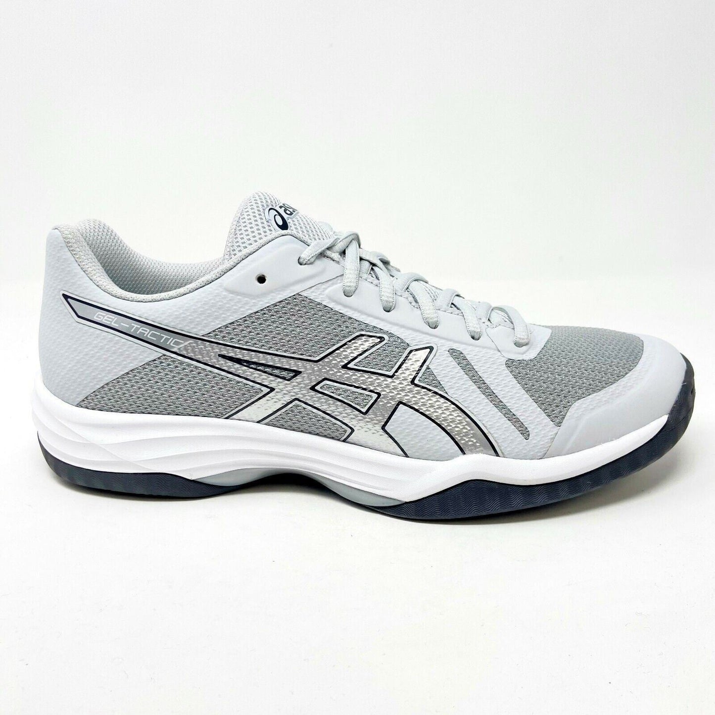 Asics Gel-Tactic Glacier Grey Silver Womens Size 12 Volleyball Shoes B752N 9693