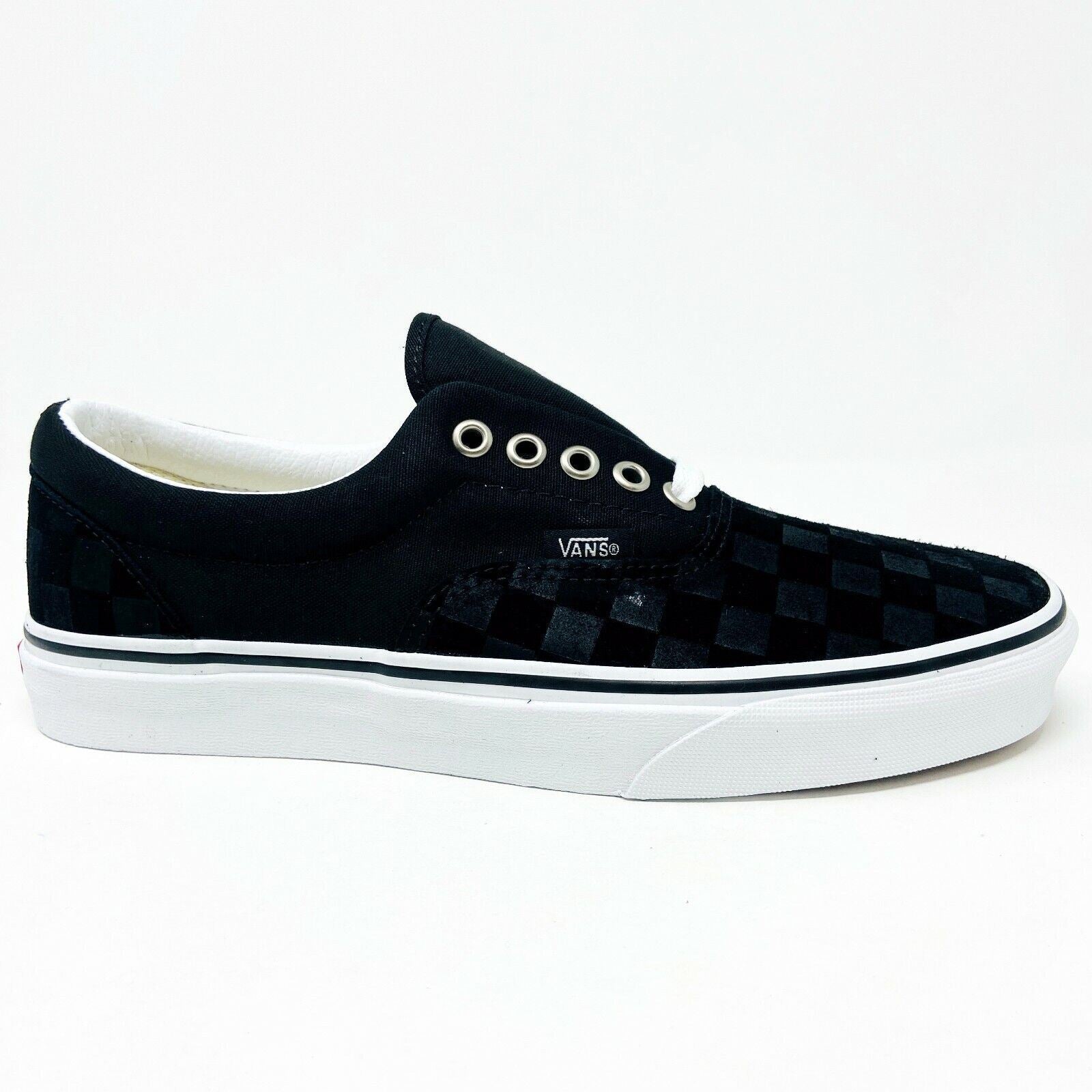 Vans Era (Deboss Checkerboard) Black True White Womens Classic Shoes Sneakers