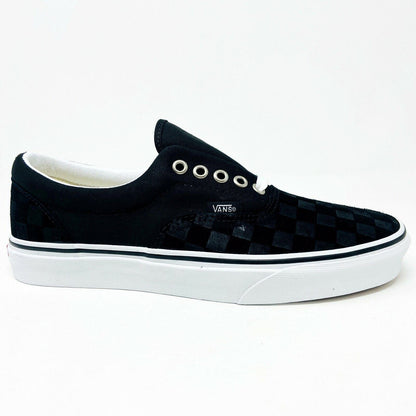 Vans Era (Deboss Checkerboard) Black True White Womens Classic Shoes Sneakers
