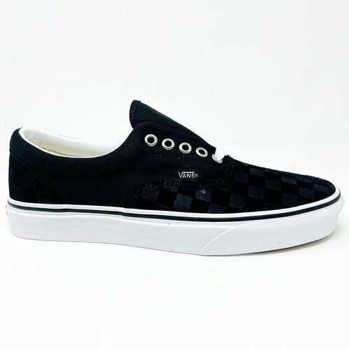 Vans Era (Deboss Checkerboard) Black True White Womens Classic Shoes Sneakers