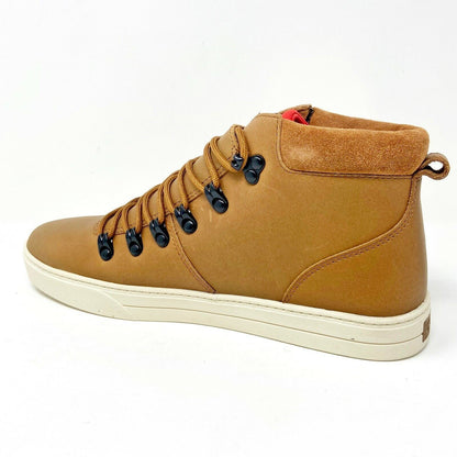 Clae Grant Grizzly Leather Brown Mens Mid Premium Casual Shoes Sneakers