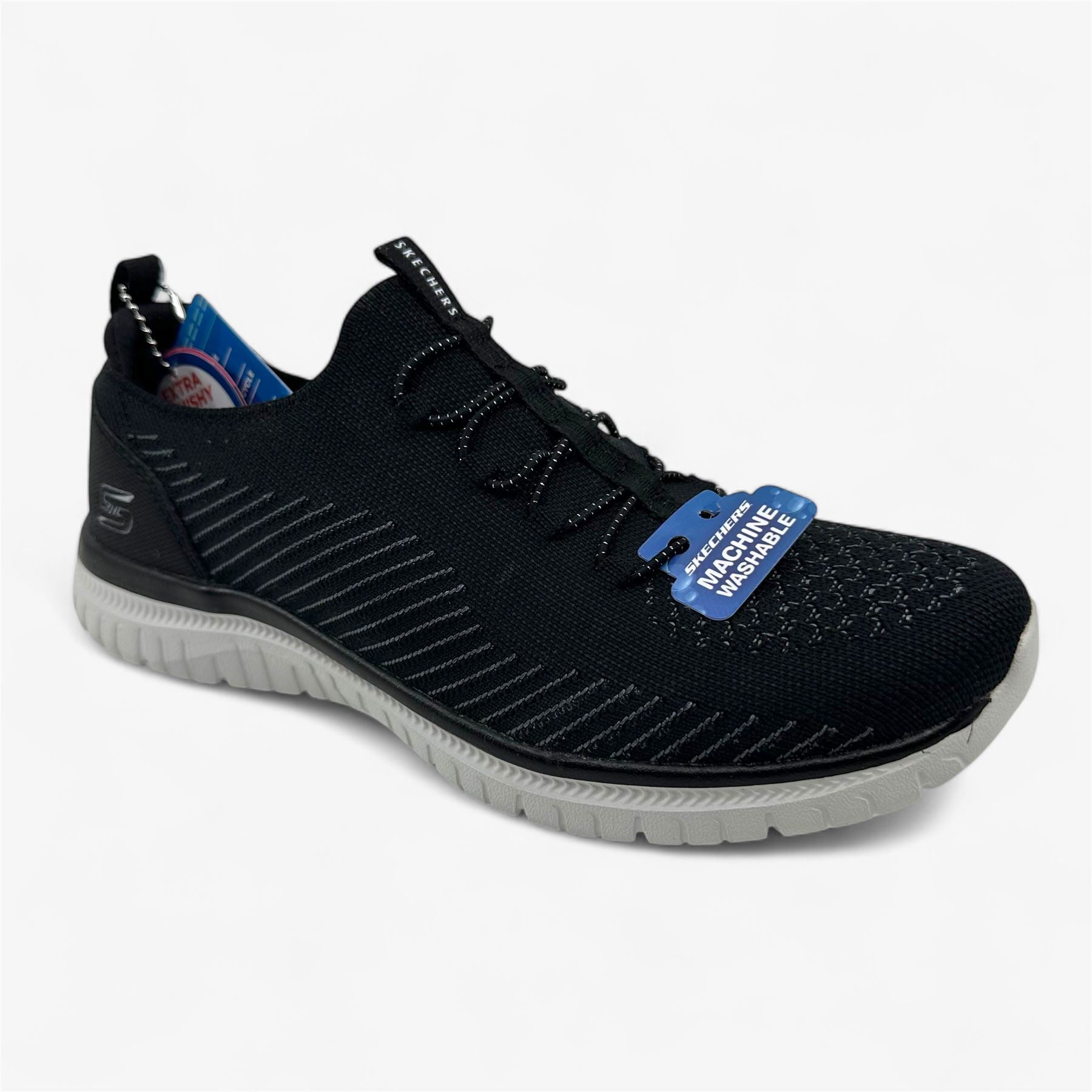 Skechers Virtue Twilight Black White Womens Athletic Sneaker