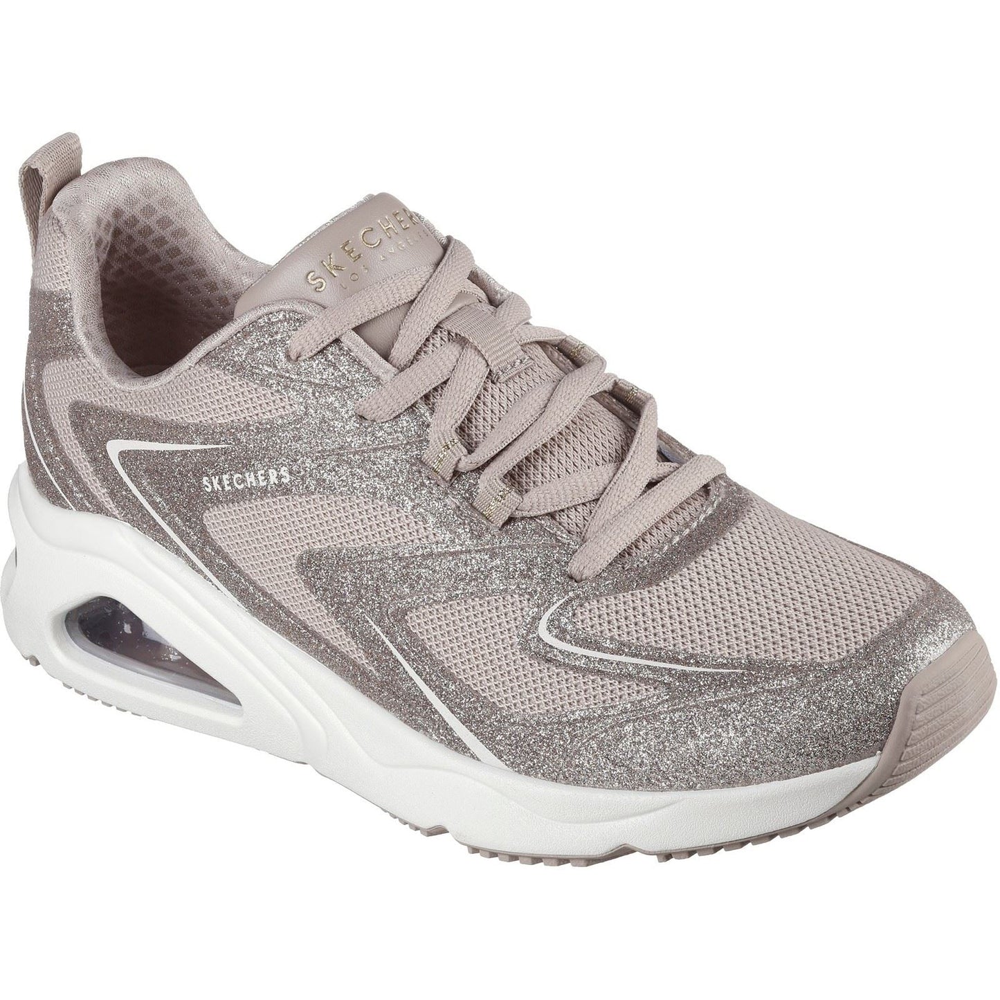 Women's Wide Fit Skechers 177411 Tres-Air Uno Glit Airy Trainers