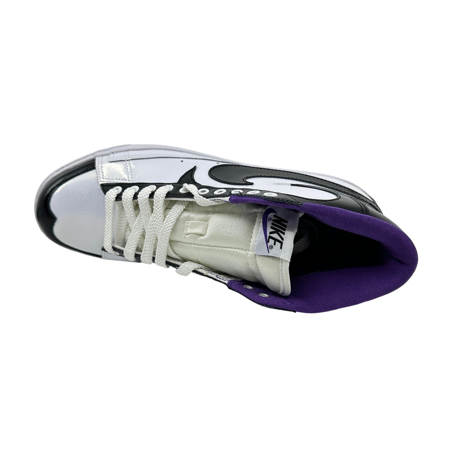 Nike Blazer High White Black Purple Mens Athletic Sneaker