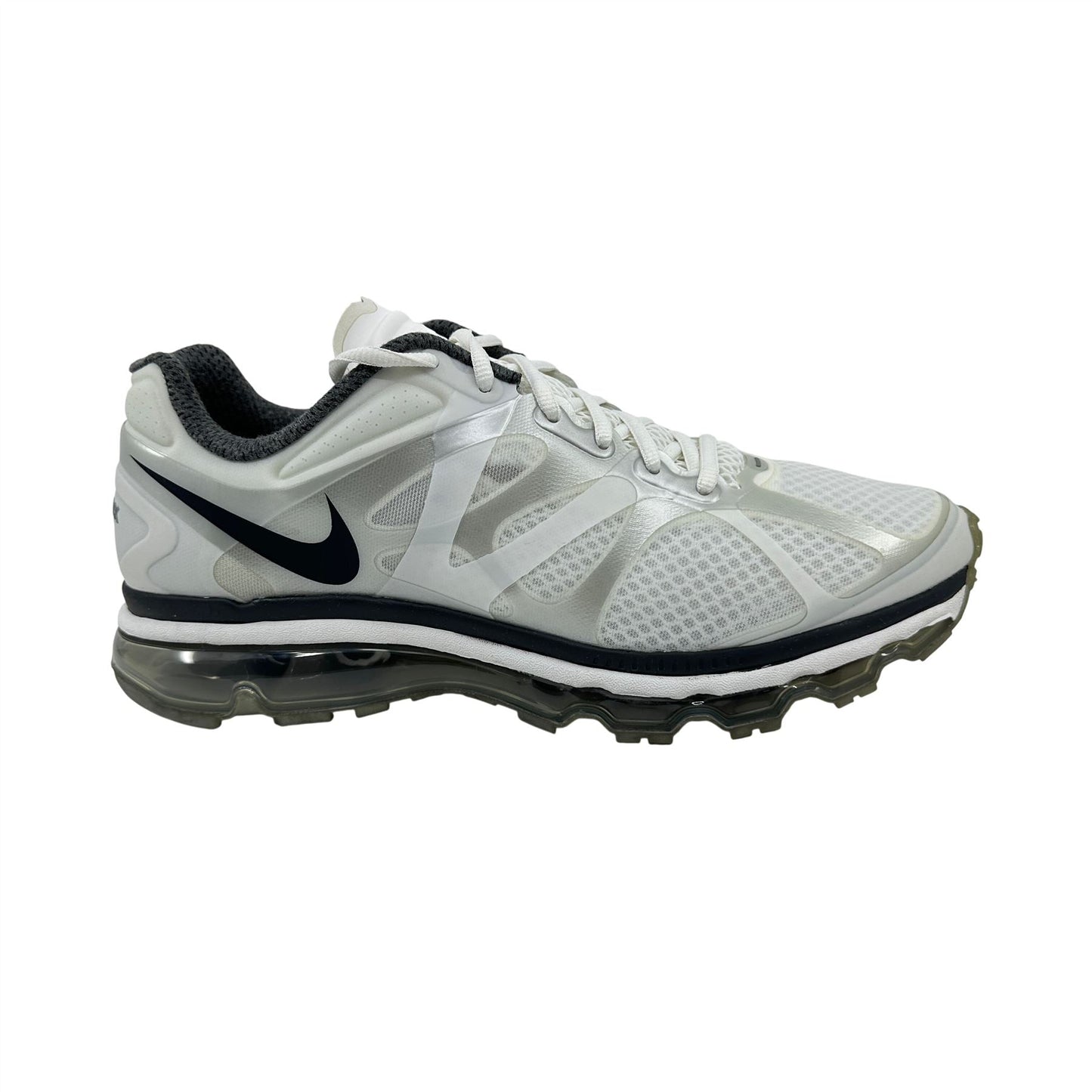 Nike Air Max+ 2012 Summit White Silver Mens Size 10 Athletic Sneaker