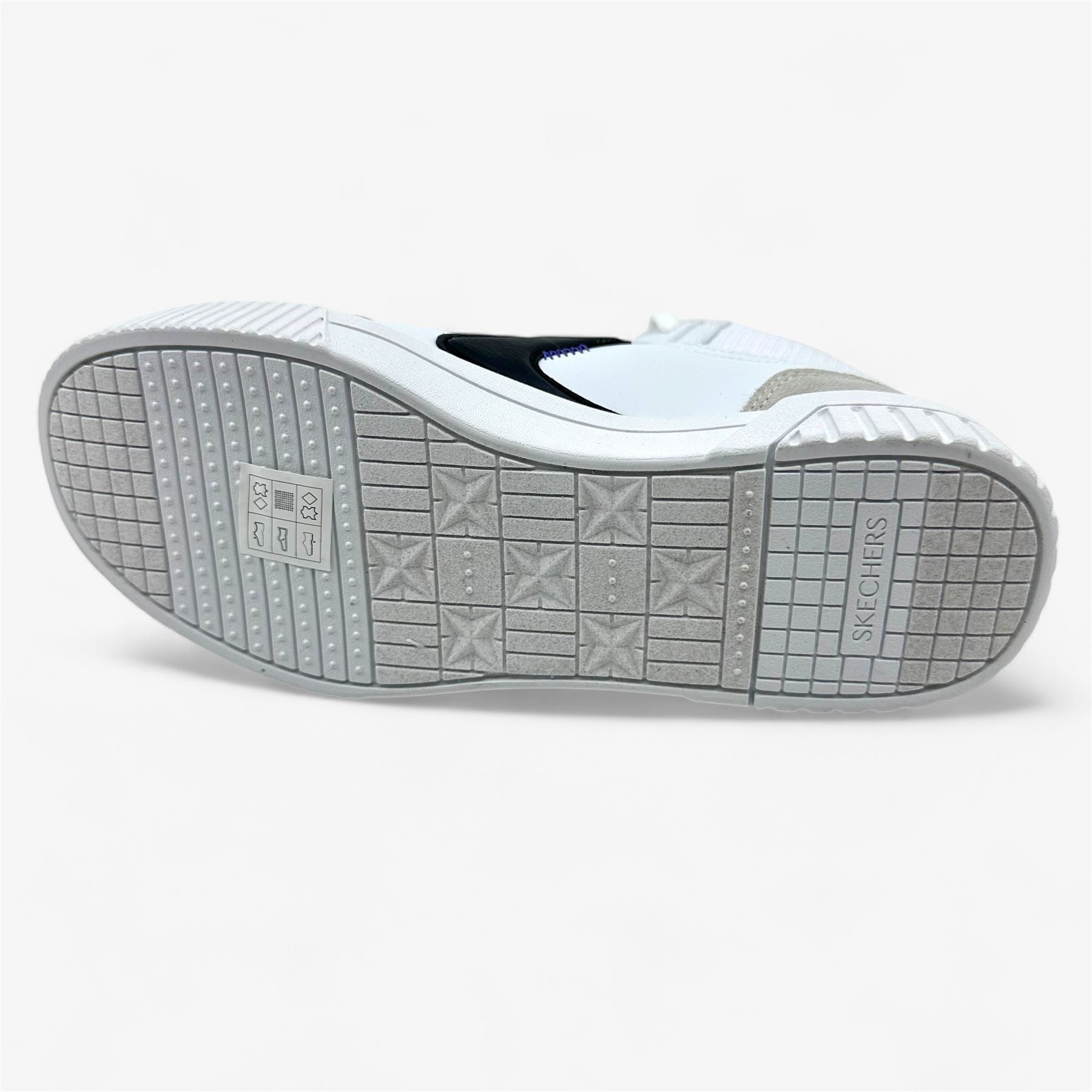 Skechers Jade Cruise Thru White Black Womens Athletic Court Classics Sneaker