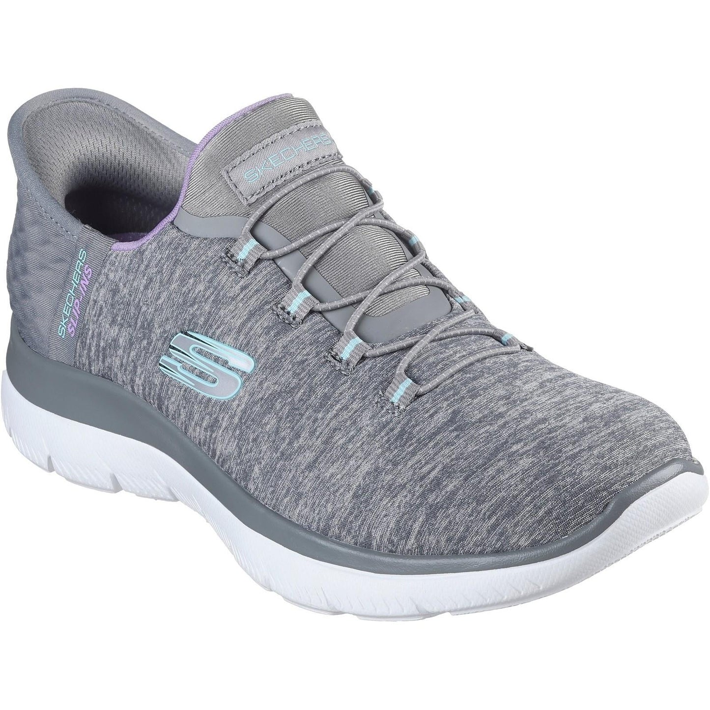 Women's Wide Fit Skechers 149937 Slip-ins Summits Dazzling Trainers