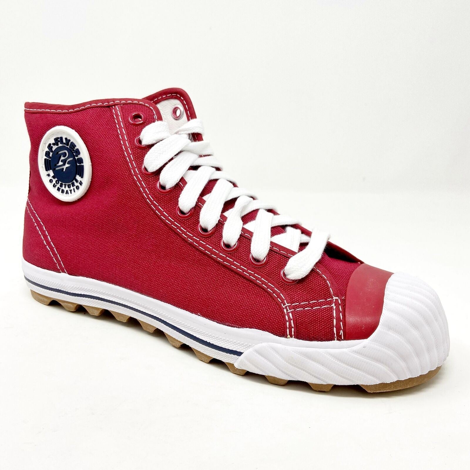 PF Flyers Grounder Hi Reiss NC Red Womens Retro Sneakers PM11GH4F