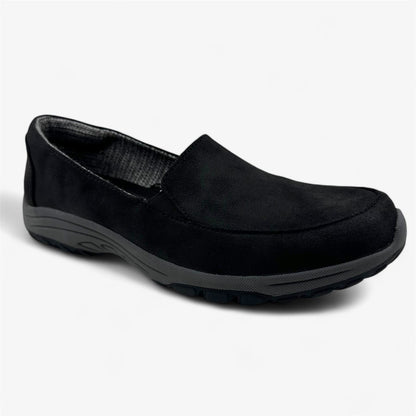 Skechers Raggae Fest 2.0 Black Womens Casual Relaxed Fit Slip-On