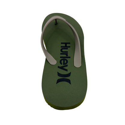 Hurley Logo Olive Khaki Mens Sandal Pool Beach Flip Flop