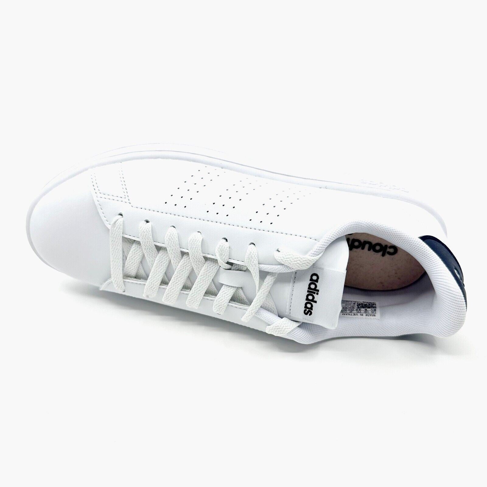 Adidas Advantage Cloud White Navy Mens Tennis Sneakers GZ5299