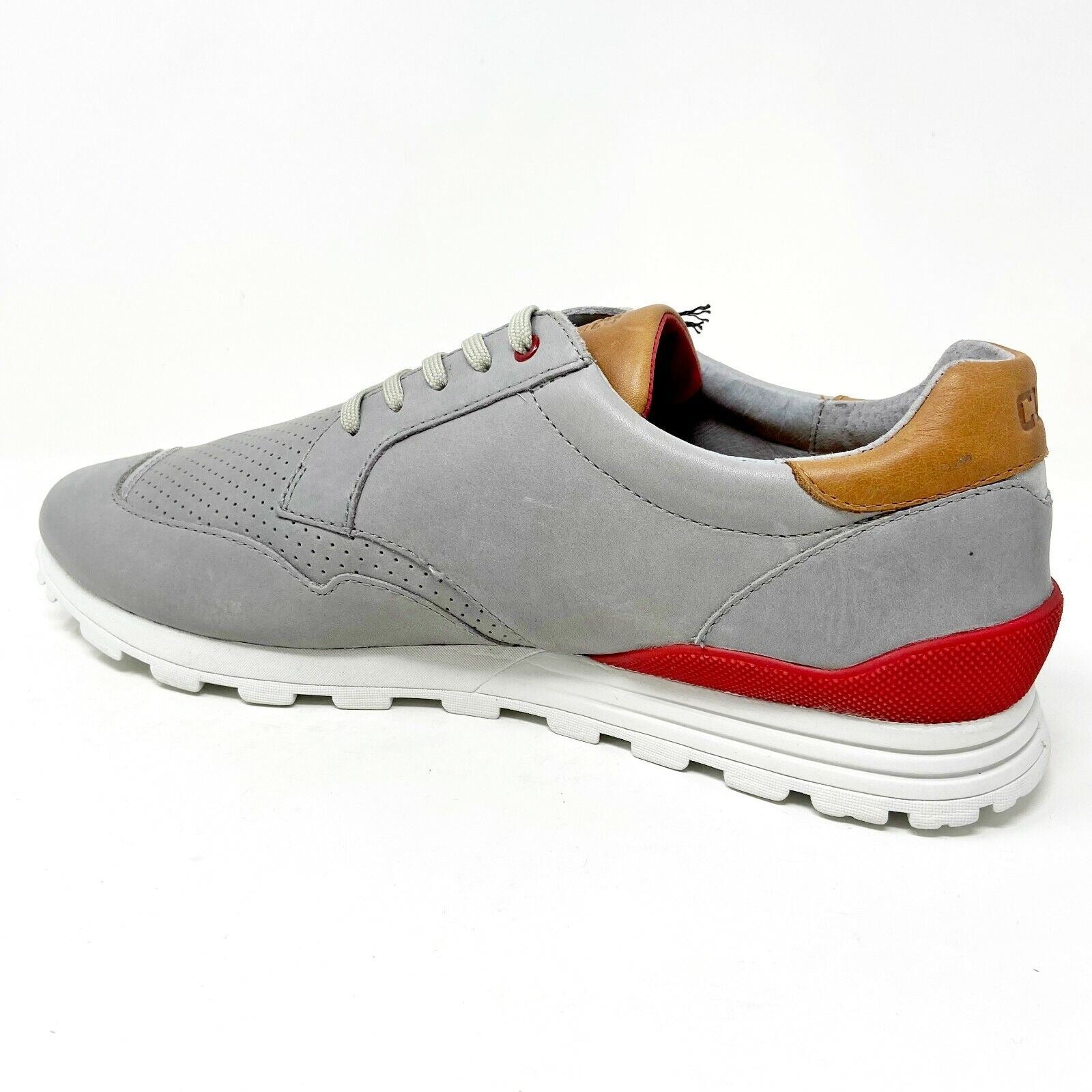 Clae Nathan Gravel Leather Mens Premium Sneakers