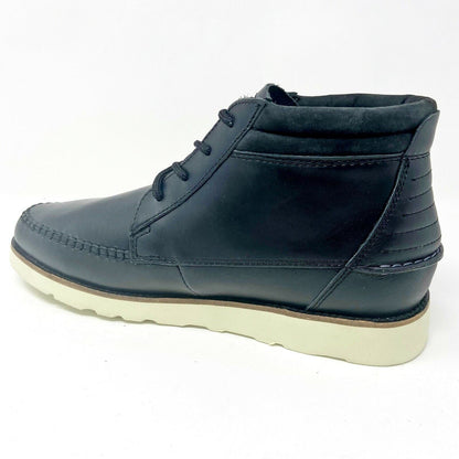 Clae Romare Hi Vibram Black Leather Mens Size 8.5 Mid Casual Sneakers